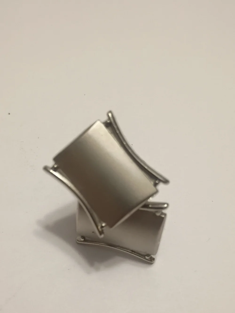 Mid Century Swank Classic Silver Tone Rectangular Men’s Cufflinks Vintage Estate
